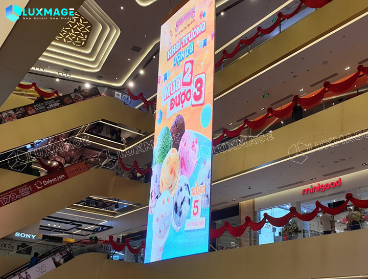 transparent LED screen for shopping malls