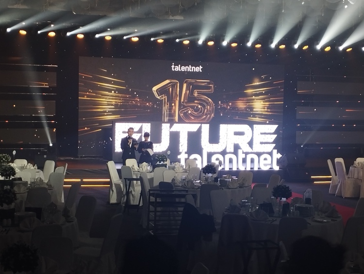 Transparent LED screen in the 15th anniversary of Talentnet