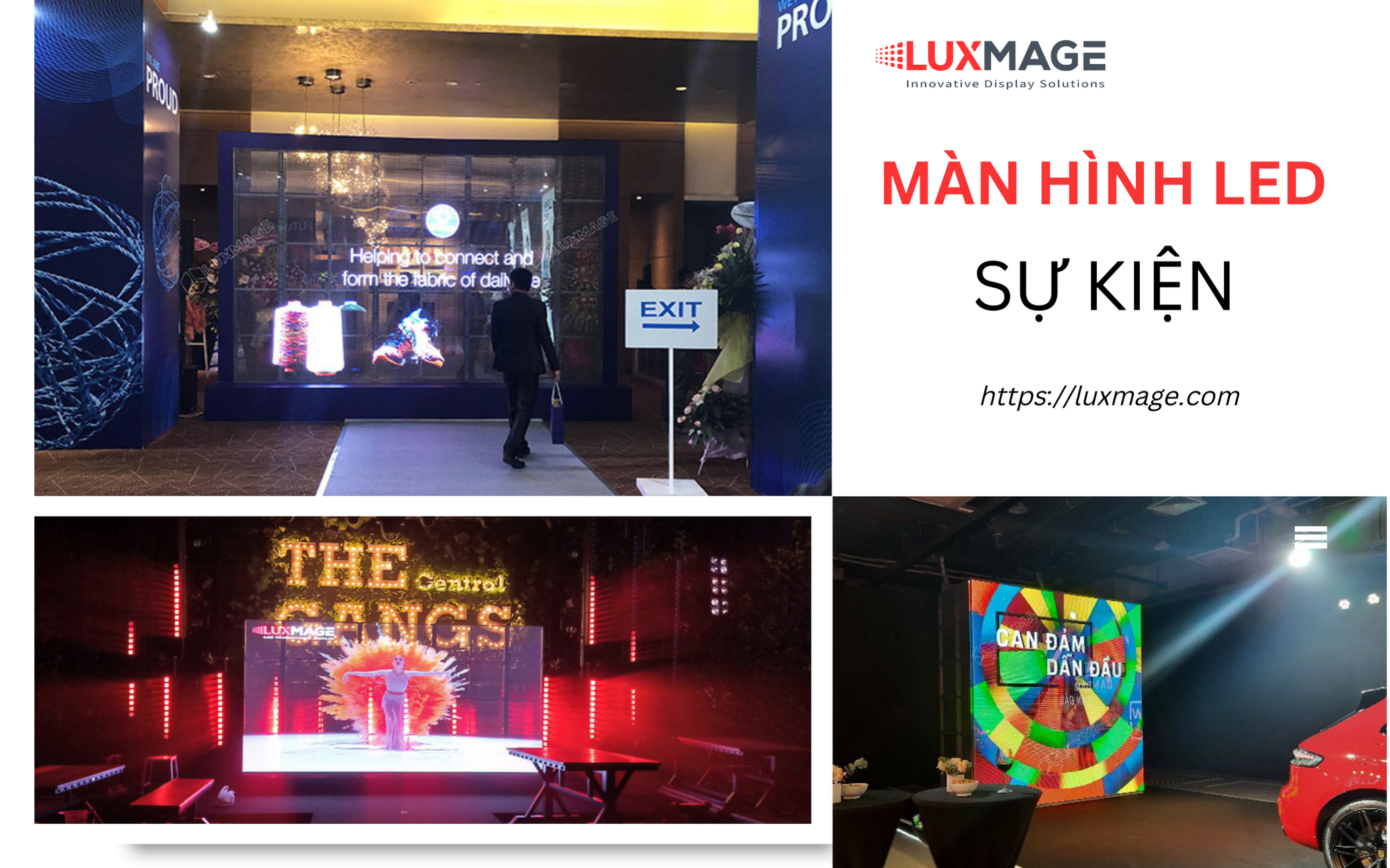 Giải pháp hiển thị màn hình LED trong suốt cho sự kiện của nhà Luxmage | Nâng tầm đẳng cấp, khuấy động mọi giác quan 