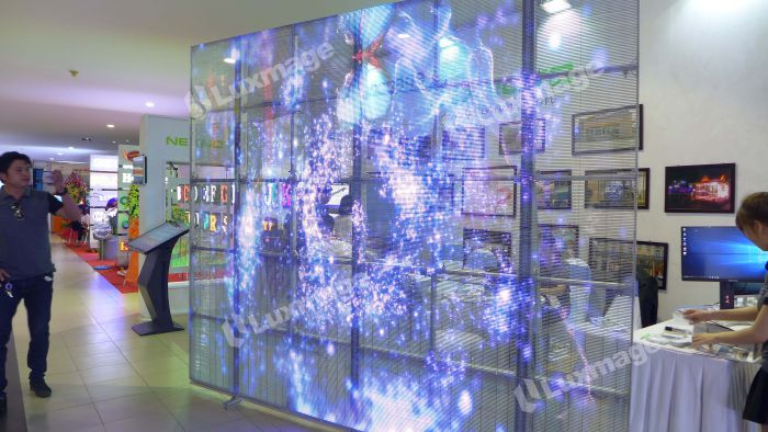  transparent LED display shines at VIETAD