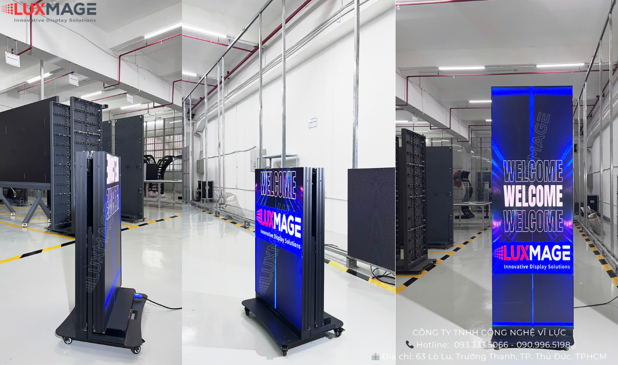 Electronic standee rental service in Ho Chi Minh City, cheap and reputable standee