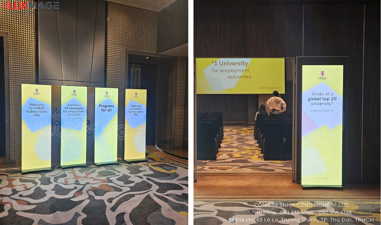 Độ phân giải cực cao trên dòng màn hình LED Poster chân đứng thế hệ mới.