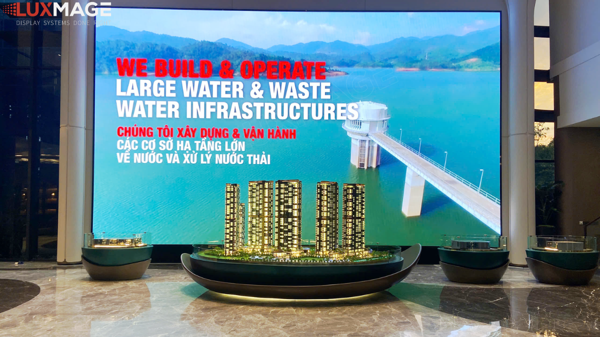 Showroom featuring LED technology