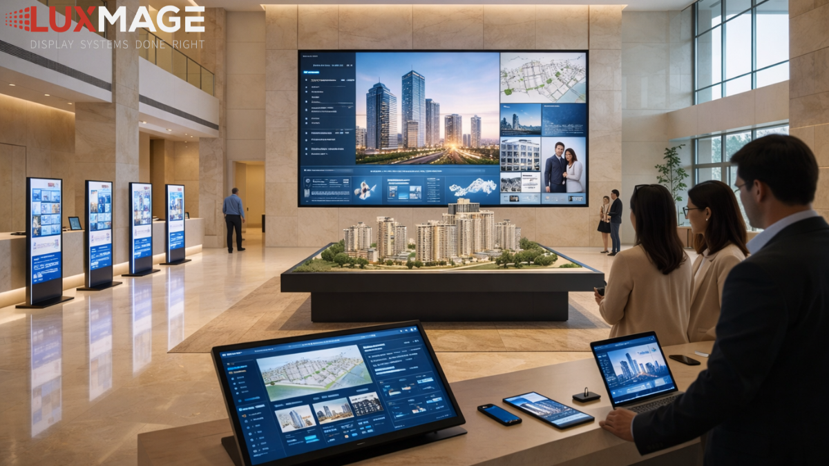 LED screen displays 3D perspective