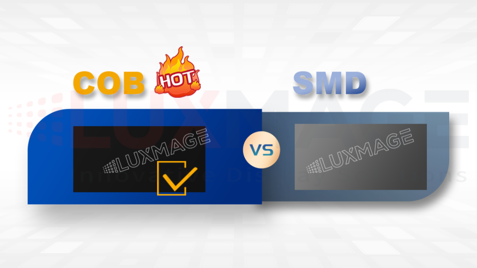 Comparison of power consumption efficiency between COB LED and SMD LED technology - superior power saving solution.