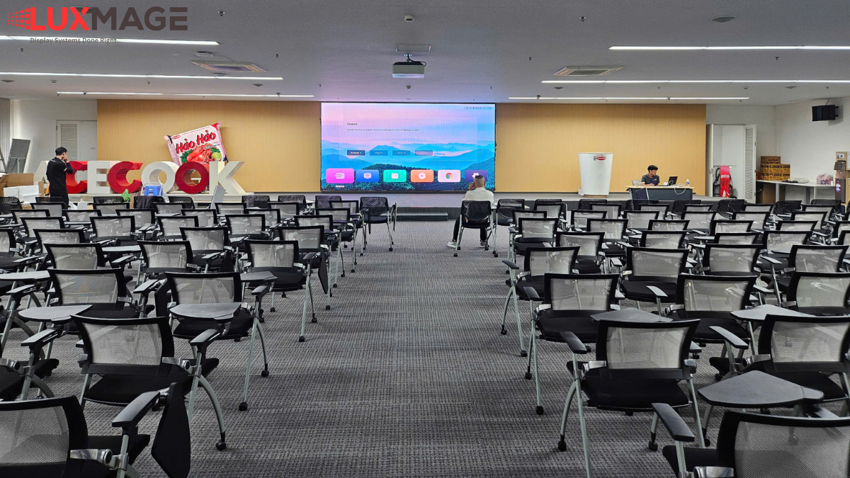 Projectors in large-scale conferences have limited display capabilities.