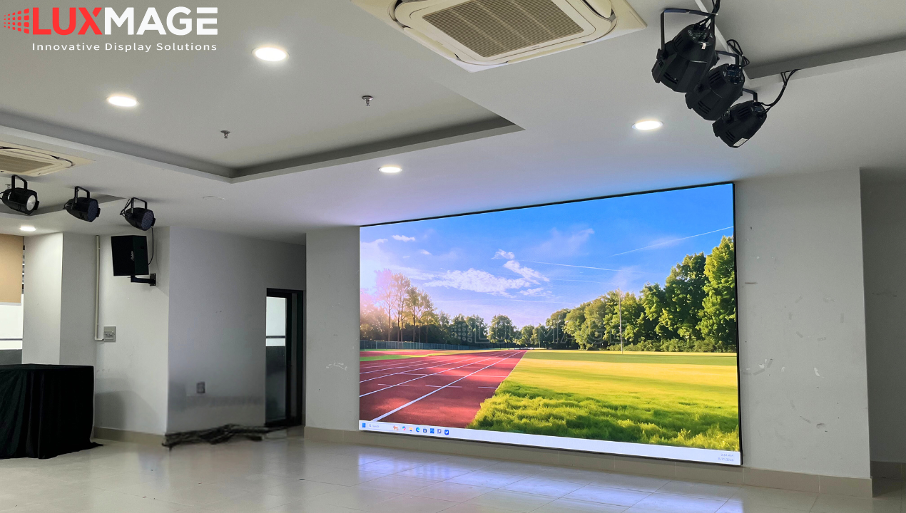 12m² conference LED screen at District 7 International School