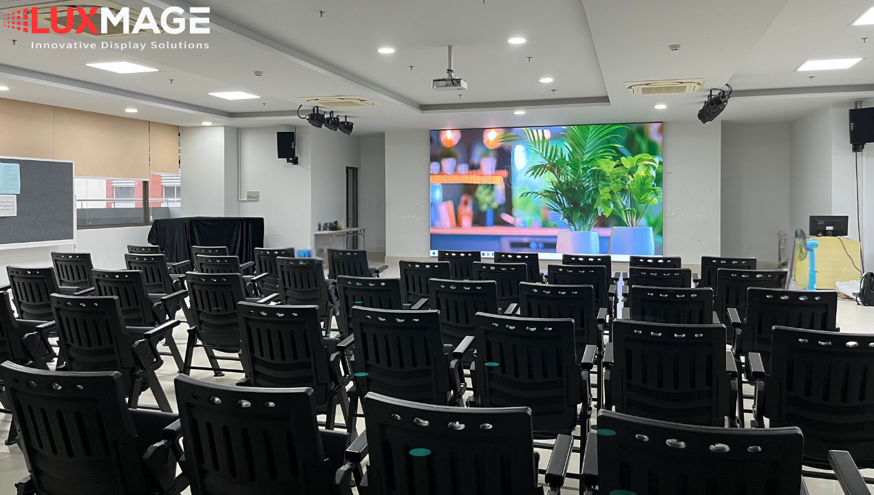 Luxmage installs 15m² conference LED screen at District 7 International School