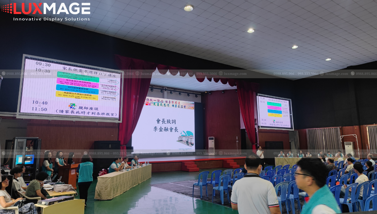 Compare LED screen and projector under same lighting conditions