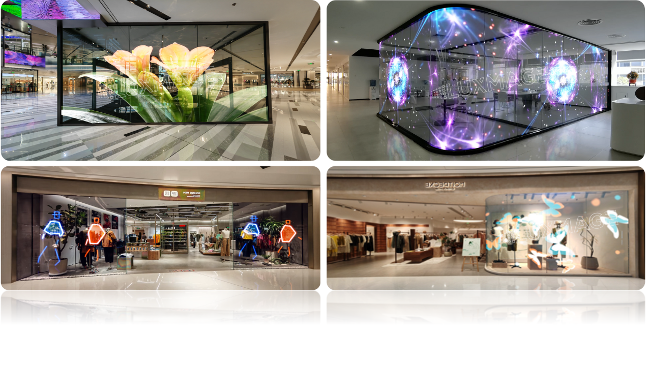 Transparent LED poster screen