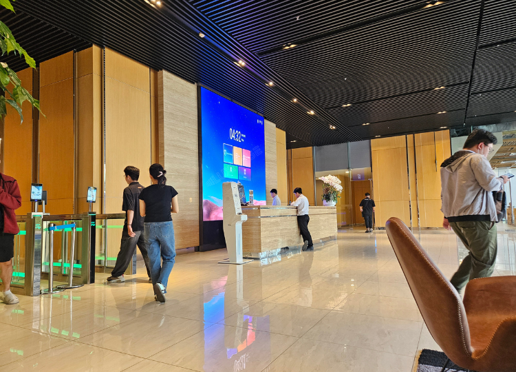 Luxmage indoor LED screen installed in high-end showroom