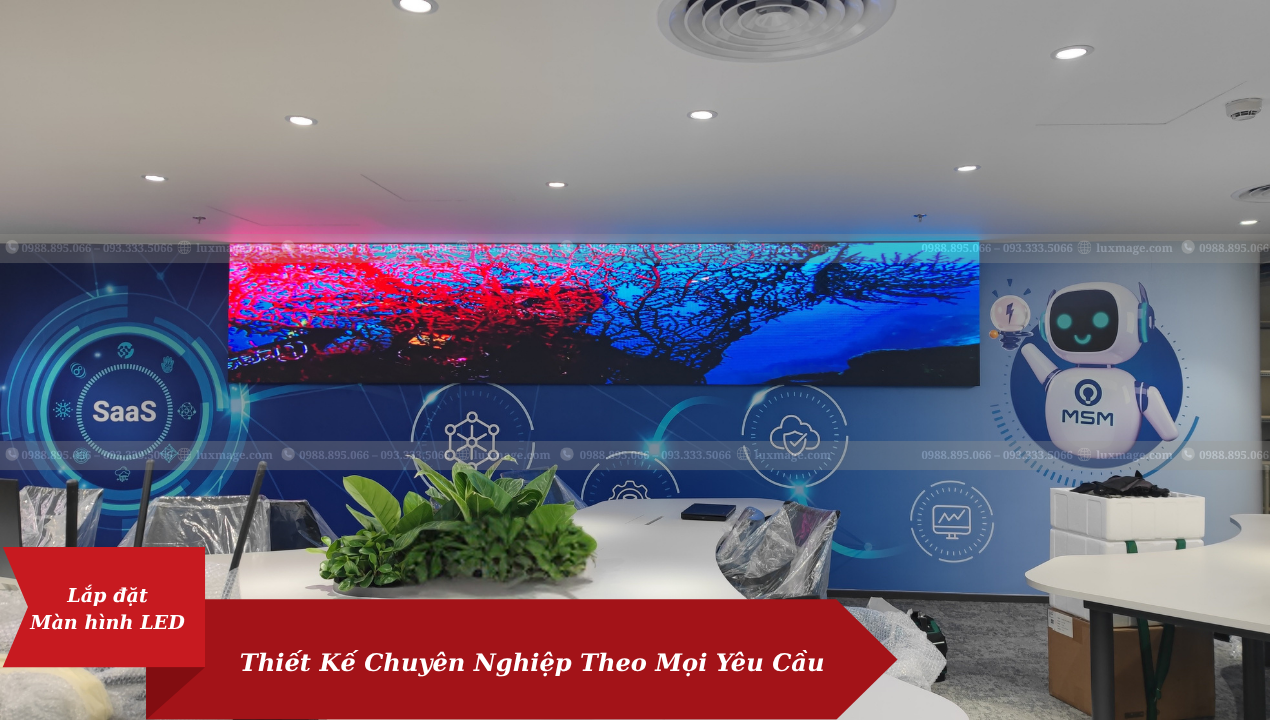 Màn hình LED trong nhà thiết kế theo yêu cầu – thi công chuyên nghiệp, hình ảnh sắc nét.
