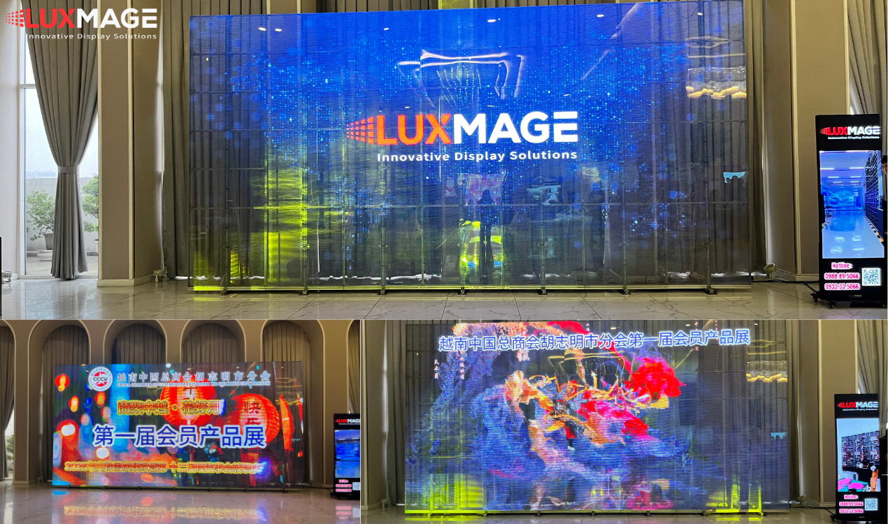 Transparent LED screens at trade shows, product launch events, car showrooms, high-end stores, where luxury, modernity and visual accents are required.
