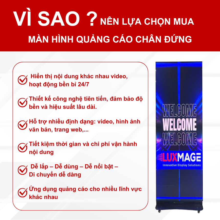 Vertical advertising screen