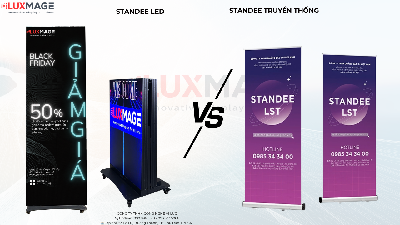 Led standee and traditional standee