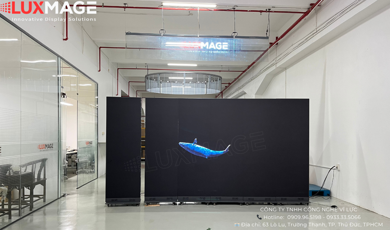 Cách ghép các module standee LED di động thành màn hình LED liền mạch.