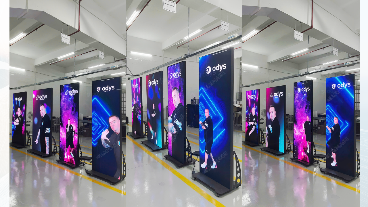 79ing vertical LED screen uses advanced COB LED technology, providing sharp images
