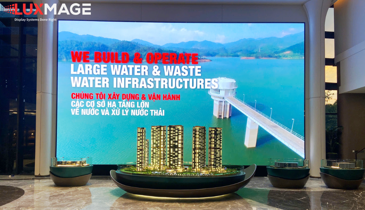 The digital showroom at the company headquarters clearly showcases its capabilities and development vision.