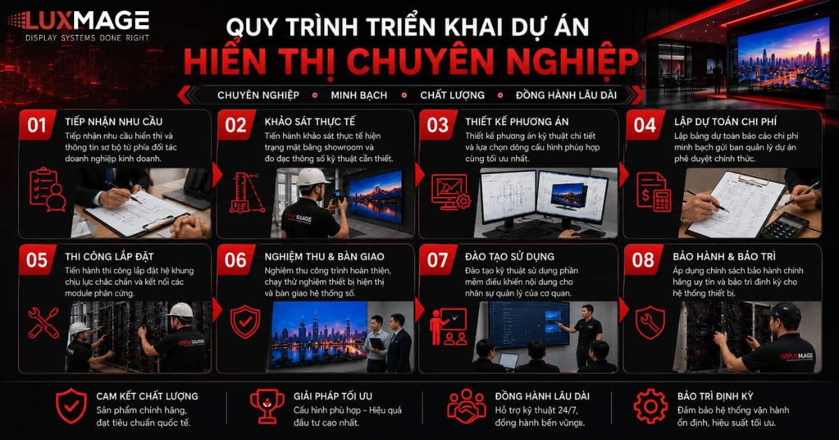 Quy trình triển khai giải pháp tại Luxmage