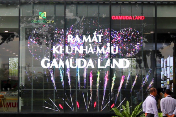 Transparent led screen at Gamuda Sales Gallery