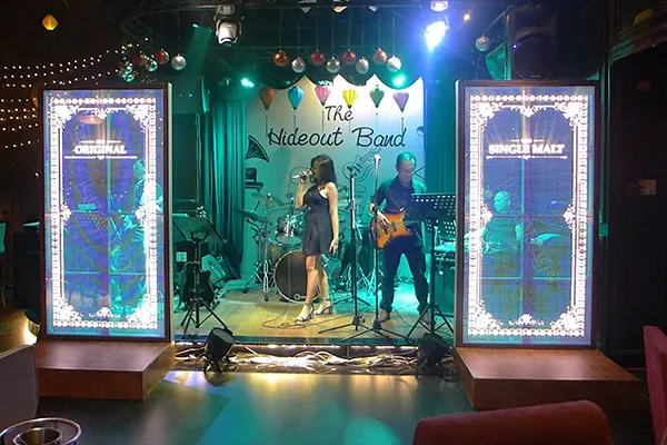 Led screens at the event The Hideout Band