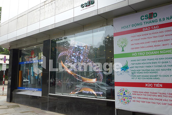 Transparent LED at CSED HCMC Business Development and Support Center