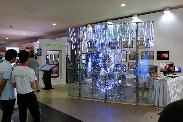 Transparent LED screen at the International Exhibition of Advertising Equipment & Technology VIETNAM VIETAD 2018