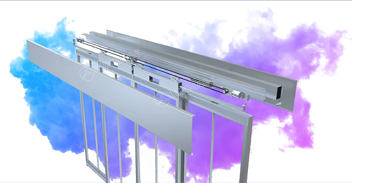 transparent  LED automatic sliding door