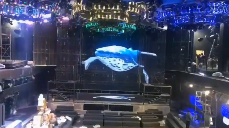 Application of transparent led screen in stage field